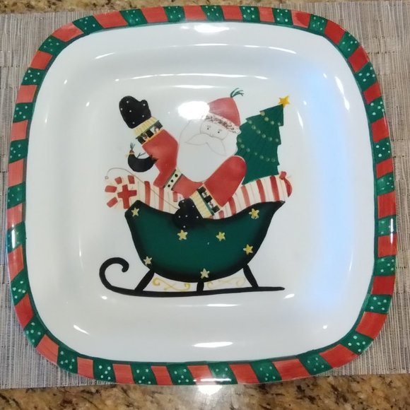 Debbie Mumm Santas Spirit Sakura Serving Platter - Picture 2 of 9